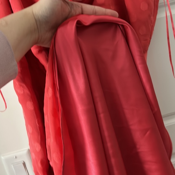 Jaques Vert Pink Silk Sweetheart Neck Empire Waist Tea Length Dress Size 16 NWT - Picture 9 of 12